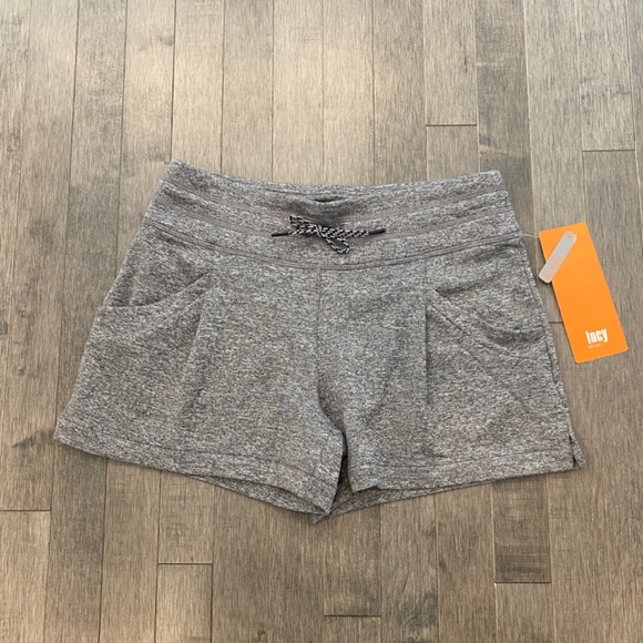 NWT Lucy Activewear Full Potential Black Heather Shorts - Picture 1 of 12